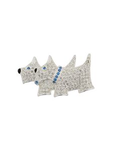 Susan Caplan Vintage broche à design de chiens - Argent