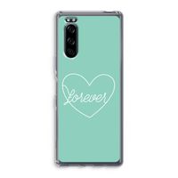 Forever heart pastel: Sony Xperia 5 Transparant Hoesje
