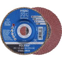 PFERD 67706125 PFC 125 A 60 SG STEELOX Lamellenschijf Diameter 125 mm Boordiameter 22.23 mm RVS, Staal 10 stuk(s)