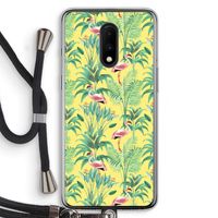 Flamingo party: OnePlus 7 Transparant Hoesje met koord