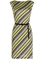 Prada Pre-Owned striped silk dress - Noir - thumbnail