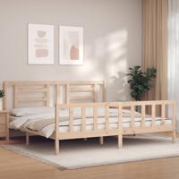 Bedframe zonder matras massief grenenhout 200x200 cm