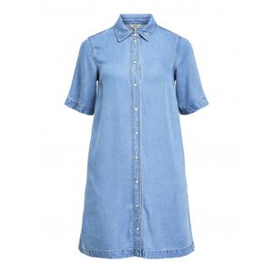 Object - Blauw | Dames | Jurk | Blauw | M | regular | Kamst mode