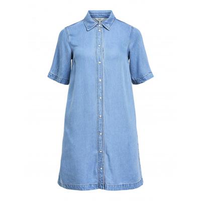 Object - Blauw | Dames | Jurk | Blauw | XL | regular | Kamst mode