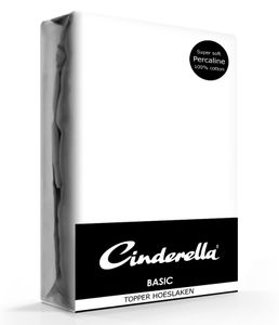Cinderella Topper Hoeslaken Basic Percaline White-200 x 220 cm