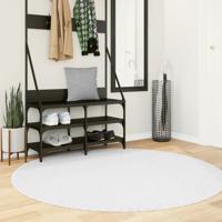 VidaXL Vloerkleed oviedo laagpolig ø 160 cm grijs