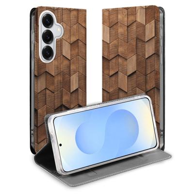 Samsung Galaxy S26 Plus | Book Case | Wooden Cubes