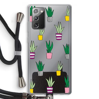 Sanseveria: Samsung Galaxy Note 20 / Note 20 5G Transparant Hoesje met koord