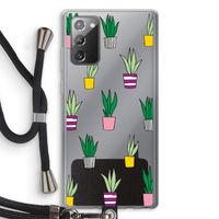 Sanseveria: Samsung Galaxy Note 20 / Note 20 5G Transparant Hoesje met koord
