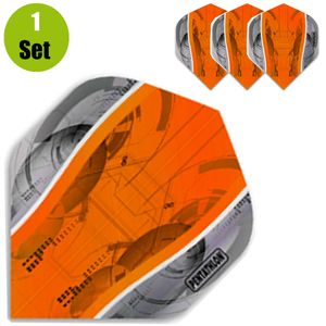 Pentathlon Silver Edge Dartflights - Oranje