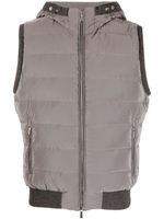 Moorer gilet matelassé à capuche - Gris