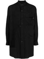 Yohji Yamamoto chemise oversize à manches longues - Noir