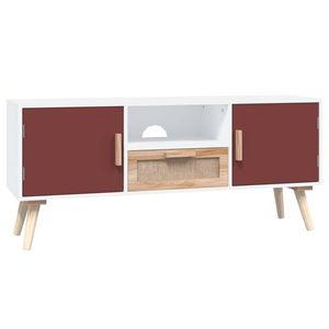 The Living Store TV-meubel Classic - TV-meubel - 105 x 30 x 45 cm - Duurzaam hout - Opbergruimte - Praktische deur -