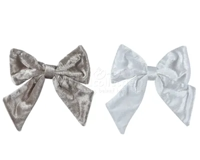 Kerststrik met Clip Velvet 16cm Assorti 1st