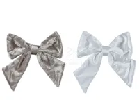 Kerststrik met Clip Velvet 16cm Assorti 1st
