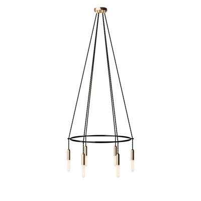 Kroonluchter modern 6x E14 fitting 63 cm met led lampen