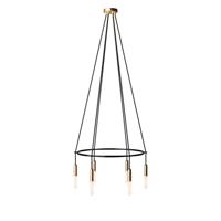 Kroonluchter modern 6x E14 fitting 63 cm met led lampen