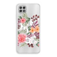 Hello in flowers: Samsung Galaxy A22 4G Transparant Hoesje