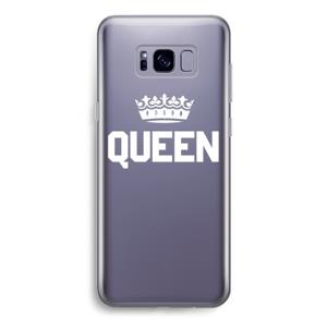 Queen zwart: Samsung Galaxy S8 Transparant Hoesje