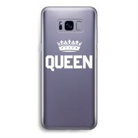 Queen zwart: Samsung Galaxy S8 Transparant Hoesje - thumbnail