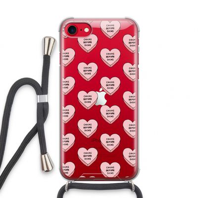 Chicks before dicks: iPhone SE 2020 Transparant Hoesje met koord
