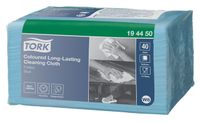 Reinigingsdoek Tork Long Lasting W8 multifunctioneel gevouwen blauw 194450 - thumbnail