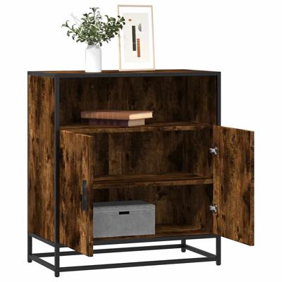 Dressoir 68x35x76 cm bewerkt hout gerookt eikenkleurig