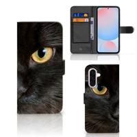 Samsung Galaxy A56 | Telefoonhoesje | Met pasjeshouder | Zwarte Kat