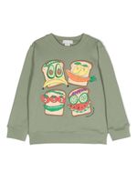 Stella McCartney Kids sweat en coton à imprimé graphique - Vert - thumbnail