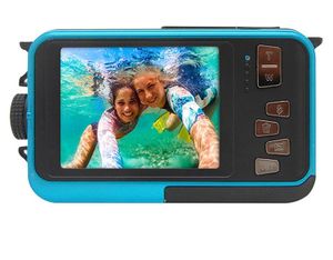 GoXtreme Reef Blue Digitale camera 24 Mpix Blauw Full-HD video-opname, Waterdicht tot 3 m, Onderwatercamera, Schokbestendig, Met ingebouwde flitser