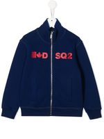 DSQUARED2 KIDS sweat zippé à logo - Bleu - thumbnail