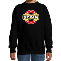 Have fear Spain is here / Spanje supporters sweater zwart voor kids