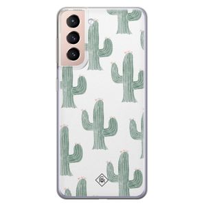 Samsung Galaxy S21 siliconen telefoonhoesje - Cactus print