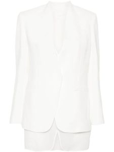 Brunello Cucinelli blazer superposé à simple boutonnage - Blanc