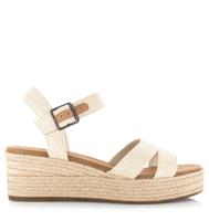 TOMS Toms - Audrey naturel | linnen sleehak s Beige Textiel Sandalen met hak Dames