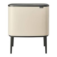 Brabantia Bo Touch Bin Afvalemmer 3 x 11 L - Soft Beige - thumbnail