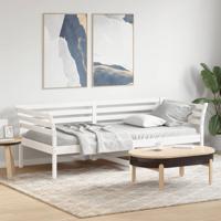 Slaapbank zonder matras 90x200 cm massief grenenhout wit