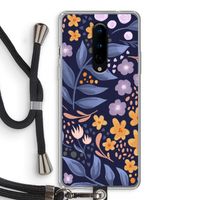 Flowers with blue leaves: OnePlus 8 Transparant Hoesje met koord