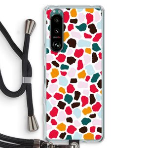 Colored Giraffe: Sony Xperia 5 III Transparant Hoesje met koord