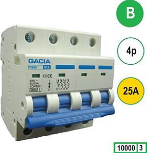 Enzo Gacia Installatieautomaat 25A. B kar 4p GACIA - 4517824