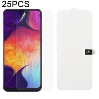 25 stuks zachte hydrogel film volledige dekking front beschermer met alcohol katoen + kraskaart voor Galaxy A50