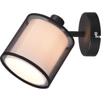 LED Wandspot - Wandverlichting - Trion Bidon - E14 Fitting - 1-lichts - Rond - Mat Zwart - Aluminium - thumbnail