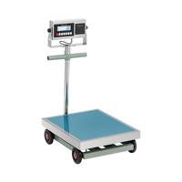 Platformweegschaal - 600 kg / 0,1 kg - 60 x 50 cm - LCD met labelprinter - wielen