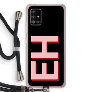 Monogram: Samsung Galaxy A51 5G Transparant Hoesje met koord