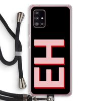 Monogram: Samsung Galaxy A51 5G Transparant Hoesje met koord