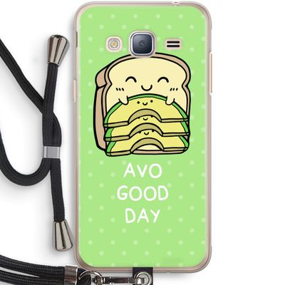 Avo Good Day: Samsung Galaxy J3 (2016) Transparant Hoesje met koord