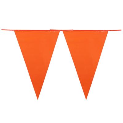 XL vlaggenlijn - 3x stuks - oranje - 10 meter - plastic - Holland/Nederland versiering - Koningsdag