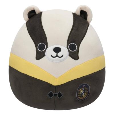 Squishmallows Hufflepuff Badger knuffel in school uniform