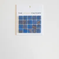 The Mosaic Factory Amsterdam Mozaiek Tegel Vierkant - Blauw Glas Goud Serie 322x322 mm