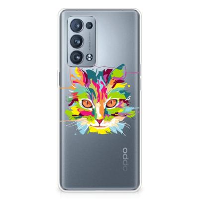 OPPO Reno 6 Pro Plus 5G Telefoonhoesje met Naam Cat Color OPPO Reno 6 Pro Plus 5G Telefoonhoesje met Naam Cat Color